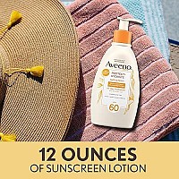 Aveeno Protect + Hydrate Moisturizing Body Sunscreen Lotion With Broad Spectrum Spf 60 & Prebiotic Oat, Weightless, Paraben-Free, Oil-Free & Oxybenzone-Free, Pump Bottle, 120 Ounces