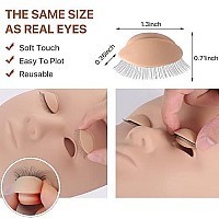 Pretty memory Lash Mannequin Head, Eyelash Mannequin Head with Eyelids, Silicone Mannequin Head for Makeup Practice and Lash Extension Training