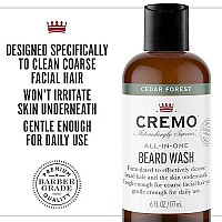 Cremo Cedar Forest Blend Beard And Face Wash, Specifically Designed To Clean Coarse Facial Hair, 6 Fluid Ounce, 1 Count