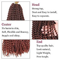 Leeven 24 Inch Long Water Wave Crochet Hair For Passion Twist 7 Packs Goddess Locs Crochet Hair Omber Copper Red Passion Twists Hair For Butterfly Locs Braids Hair For Women T350