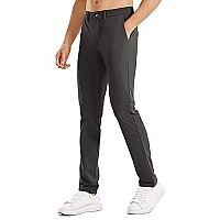 Crz Yoga Mens Stretch Golf Pants - 33 Slim Fit Stretch Waterproof Outdoor Thick Golf Work Pant With Pockets Ink Gray 32W X 33L