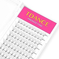 Tdance Eyelash Extensions 5D Superior Lash Extensions Premade Fans Russion Volume Fans C Curl 007 Thickness Middle Stem 16Mm Mixed Length(Middle Stem,5D-007-C,16Mm)