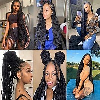 Soft New Faux Locs 36Inch 6Pack Super Long Goddess Locs Crochet Hair Natural Pre Looped Natural Crochet Braid Curly Wave Braiding Hair36Inch T30