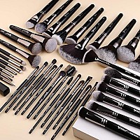 Beili Makeup Brushes 40Pcs Professional Makeup Brush Set Premium Synthetic Kabuki Foundation Blending Face Powder Blush Concealers Eye Shadows Make Up Brushes Kit