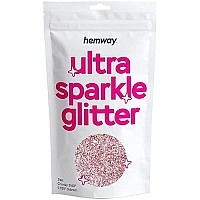 Hemway Premium Ultra Sparkle Glitter Multi Purpose Metallic Flake For Arts Crafts Nails Cosmetics Resin Festival Face Hair - Light Rose Gold - Chunky (140 0025 06Mm) 100G 35Oz