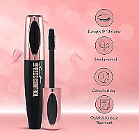 Secret Xpress Control 4D Silk Fiber Lash Mascara, Lengthening And Thick, Volume, Long Lasting, Waterproof & Smudge-Proof, All Day Full, Long, Thick, Smudge-Proof Eyelashes