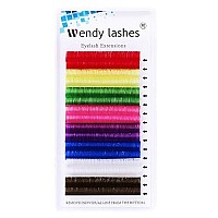 Eyelash Extensions D Curl Classic Lash Extensions 07Mm Blue Green Purple Individual Lashes Mixed Colored 13Mm Lashes Extension Supplies (007-D, 13Mm)