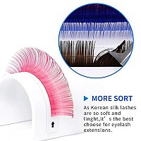 Eyelash Extensions D Curl Classic Lash Extensions 07Mm Blue Green Purple Individual Lashes Mixed Colored 13Mm Lashes Extension Supplies (007-D, 13Mm)