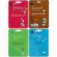 Celavi Face Mask Set Korean Beauty Essence Facial Paper Sheet Mask Korea Skin Care Moisturizing 12 Flavors (New) K-Beauty Skincare 12 Masks In A Pack Made In Korea