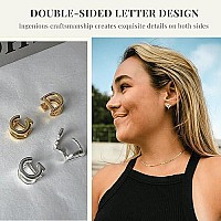 Initial Stud Earrings For Women Silver Plated Letter I Earrings Valentines Day Jewelry Gifts