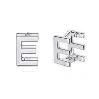 Initial Stud Earrings For Women Silver Plated Letter E Earrings Valentines Day Jewelry Gifts