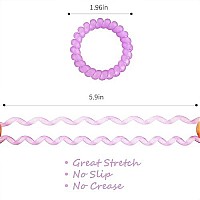 79Style 30Pcs Spiral Hair Ties Matte Coil Hair Ties Matte Ponytail Holders Plastic Phone Cord Hair Bands Thick Spiral Hair Coils Bulk For Women Girls (Matte Candy 10 Colors-Large Size)