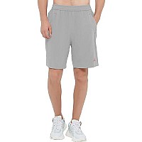 Rdruko Mens Hiking Running Shorts Quick Dry Athletic Performance Shorts Zip Pockets(Light Grey, Us M)