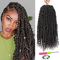 Passion Twist Hair - 8 Packs 12 Inch Passion Twist Crochet Hair For Black Women, Crochet Pretwisted Curly Hair Passion Twists Synthetic Braiding Hair Extensions (12 Inch 8 Packs, 4)