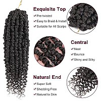 Passion Twist Hair - 8 Packs 12 Inch Passion Twist Crochet Hair For Black Women, Crochet Pretwisted Curly Hair Passion Twists Synthetic Braiding Hair Extensions (12 Inch 8 Packs, 4)