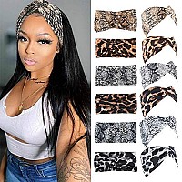 Marchqueen Fashion Headbands For Women Elastic Twisted Criss Cross Hair Bands For Girls Turban Headwraps Hair Accessories 6Pcs