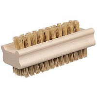 Konex Non-Slip Wooden Two-Sided Hand And Nail Brush With Natural Boar Bristle