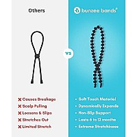 Bunzee Bands - Thick Hair Ties For Natural Hair - Curly Hair Accessories For Women - Patented Adjustable Hair Ties For Thick Hair - Perfect For Ponytails, Buns, Soft Locs, Dreads Afro Puffs