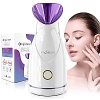 Nano Ionic Facial Steamer, Professional Facial Steamer For Deep Cleaning - Kingsteam Portable Facial Vaporizador, With Aromatherapy Kit And Blackhead Removal Tools, For Home Facial Sauna Spa (Purple)