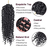 Passion Twist Hair - 8 Packs 10 Inch Passion Twist Crochet Hair For Women, Crochet Pretwisted Curly Hair Passion Twists Synthetic Braiding Hair Extensions (10 Inch 8 Packs, 1B)