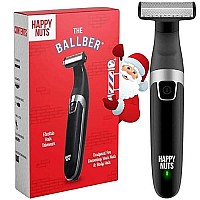 The Ballber Groin Hair Trimmer By Happy Nuts | Waterproof Rechargeable Hair Shaver For Men - No Nicks Or Cuts | Electric Hygiene Groomer