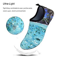 Watelves Water Shoes For Womens Mens Barefoot Quick-Dry Aqua Socks For Beach Swim Surf Yoga Exercise (Sea World, 4243)