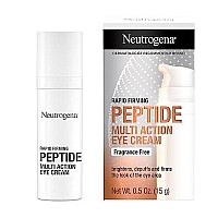 Neutrogena Rapid Firming Peptide Multi Action Depuffing & Brightening Eye Cream, Hydrating & Fragrance-Free Eye Firming Cream to visibly Reduce Fine Lines & Puffiness, 0.5 fl. oz