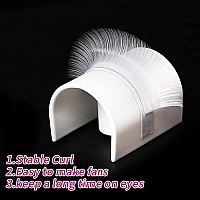 Volume Lash Extensions 007Mm C Curl 8-14Mm White Lashes Fadvan Colored Eyelash Extensions Easy Fan Colored Lashes 2D-10D Easy Fan Lash Self Fanning Lashes Professional Use (White-C, 8-14Mm))