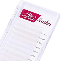 Volume Lash Extensions White Eyelash Extensions 007Mm Easy Fan Lashes D Curl 15-20Mm Mixed Tray Colored Eyelash Extensions Fadvan Lashes Easy Fan Colored Lashes (White-D, 15-20Mm)