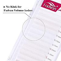 Volume Lash Extensions White Eyelash Extensions 007Mm Easy Fan Lashes D Curl 15-20Mm Mixed Tray Colored Eyelash Extensions Fadvan Lashes Easy Fan Colored Lashes (White-D, 15-20Mm)