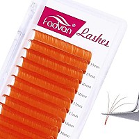 Volume Lash Extensions C Curl 007 Mixed Tray 15-20Mm Color Lashes Extensions Orange Eyelash Extensions Easy Fan 3D-10D Rapid Blooming Lashes By Fadvan (Orange-C, 15-20Mm)