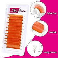 Volume Lash Extensions C Curl 007 Mixed Tray 15-20Mm Color Lashes Extensions Orange Eyelash Extensions Easy Fan 3D-10D Rapid Blooming Lashes By Fadvan (Orange-C, 15-20Mm)