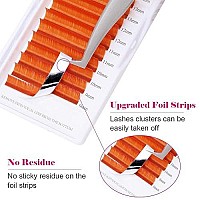 Volume Eyelash Extension 007 D Curl 8-14Mm Mixed Tray Orange Color Volume Lashes Colored Lash Extensions Easy Fan Colored Lashes Rapid Blooming Lashes 2D-20D Use By Fadvan (Orange-D, 8-14Mm)