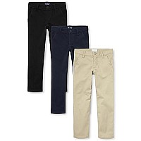 The Childrens Place Girls Skinny Chino Pants, Blacksandytidal, 10