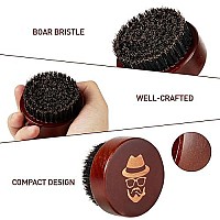 Beard Brush, 100 Boar Bristle Black Walnut Wood Beard Comb Brush For Men To Tame And Soften Your Facial Hair