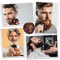 Beard Brush, 100 Boar Bristle Black Walnut Wood Beard Comb Brush For Men To Tame And Soften Your Facial Hair