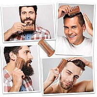 Beard Brush, 100 Boar Bristle Black Walnut Wood Beard Comb Brush For Men To Tame And Soften Your Facial Hair