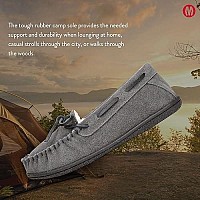 Minnetonka Camp Tie Moc - Moccasin Outdoorindoor Slippers For Women Charcoal, 11 M