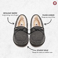 Minnetonka Camp Tie Moc - Moccasin Outdoorindoor Slippers For Women Charcoal, 11 M