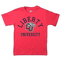 Wes And Willy Ncaa Kids Ss Organic Cotton Tee Shirt, Liberty Flames, Cherry, 4