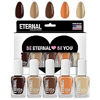 Eternal Nude Nail Polish Set For Women (Nude Obsession) - 135Ml 5 Pc Brown Nail Polish Set For Girls Quick Dry Long Lasting Nail Polish Kit For Home Diy Manicure Pedicure Made In Usa