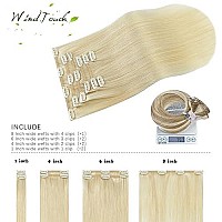 Clip In Hair Extensions Human Hair Platinum Blonde Hair Extensions Remy Hair Extensions 18Inch 70G 60 7Pcs