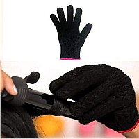 Flat Iron Travel Mat, Curling Iron Counter Protector With Heat Resistant Glove For Curling Irons, Hair Straightener, Flat Irons And Hair Styling Tools, 9A X 65A, Black By Lessmon