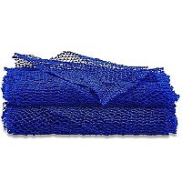 2 Pieces African Net Sponge Exfoliating Net African Body Scrubber Bath Rag Washcloth Towel Shower Body Back Scrubber Skin Smoother For Daily Use Or Stocking Stuffer (Blue)