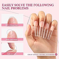 Una Gella Nail Tips Square Gel Nails Tips 216 Pcs No C Curve Nail Tips Xxl Extra Long Nail Tips Full Cover Square Straight Tips No C Curved Fake Nails Tapered Square Nails For Acrylic Nails For Salon Home Diy With Box