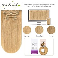 Clip In Hair Extensions Remy Hair Honey Blonde For Black Women 20Inch 70G Soft Clip Ins 27 7Pcs Gift For Women