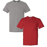 Gildan Mens Dryblend Workwear T-Shirts With Pocket, 2-Pack Graphitered