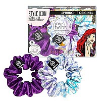 Invisibobble Sprunchie Spiral Hair Ring - Disney Princess Ariel- 2 Pack- Scrunchie Stylish Bracelet, Strong Elastic Grip Coil Accessories For Women - Gentle For Girls Teens And Thick Hair