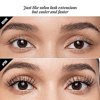 Vluxe By Ienvy Extended Collection: Diy Lash Extension Starter Kit With 10 Natural Lengthening Extended Clusters, Applicator And Bond & Seal - Eye Lifting Effect, Feather Light Reusable Lash With Super Thin Microbands