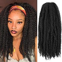 Ayana Marley Hair 3 Packs Marley Twist Braiding Hair Marley Braiding Hair For Faux Locs Crochet Hair 16Inch Long Afro Synthetic Hair Extensions (16 Inch-3 Pack, 1B)